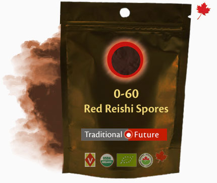 0-60 red reishi spores medicinal mushroom